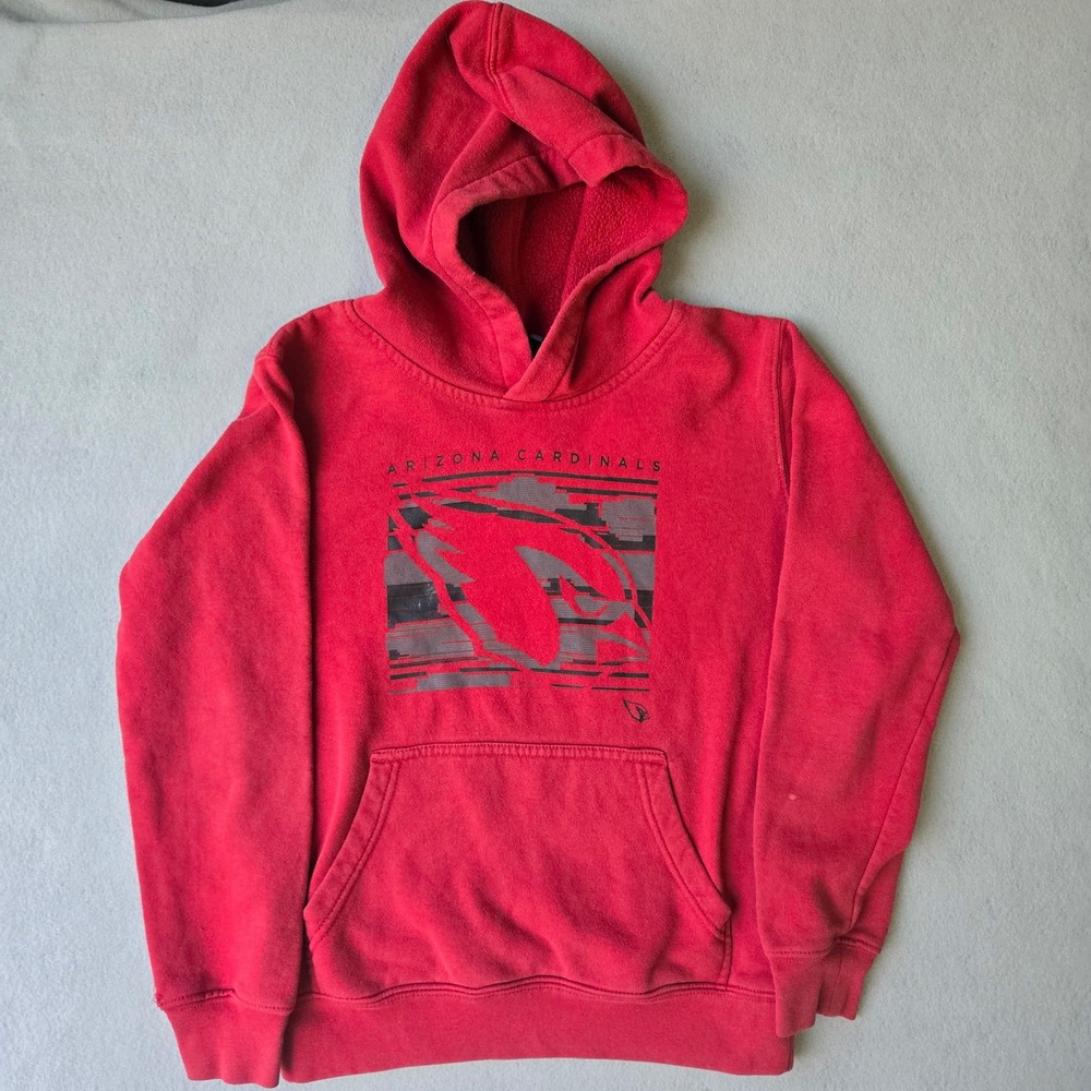 NFL Team Apparel Arizona Cardinals Kids Red Hoodie Sweatshirt Youth Medium 10/12